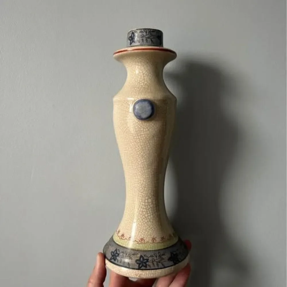 Pair of Porcelain Candle Holders